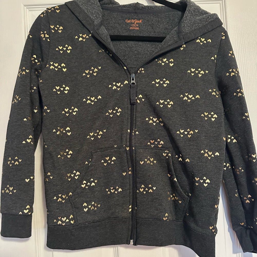 Girl’s Cat & Jack Zip Up Hoodie- Size Large 10/12